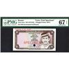 Image 1 : Government of Brunei, ND (1972-88) Color Trial Specimen Banknote.