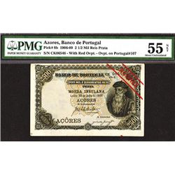 Banco de Portugal - Azores. 1909 Issue.