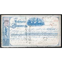 Winnipeg, Canada 1875 1st of Exchange.