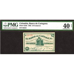 Banco de Cartagena. 1882 Issue.