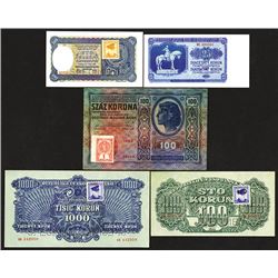 Czech Issues with stamps affixed.