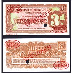 British Armed Forces,  Special Vouchers, 1948 ND Second Issue Specimen.