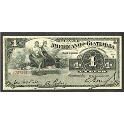 Banco Americano de Guatemala. 1918 Issue.