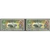 Image 2 : Banco de Occidente en Quezaltenango, 1916 Sequential  Banknote Pair.
