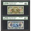 Image 1 : Banque Nationale De La Republique D'Haiti, 1925-32 Second Issue Specimen Pair.