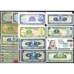 Banco Nacional de Nicaragua. 1941-1995 dated issues.