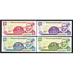 Banco Central de Nicaragua, ND (1991) Specimen Banknotes.