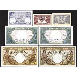 Banca Nationala Romaniei, 1920-1945 Issues, Group of 7 Notes