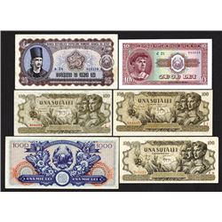 Banca Nationala and Banca de Stat, 1947-1952 Issues, Group of 6 Notes