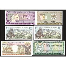 Banque Nationale du Rwanda, 1964-1978 Issues, Group of 6 Notes