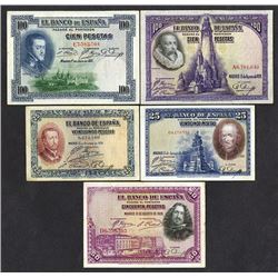 Banco de Espana. 1925-28 Issue.