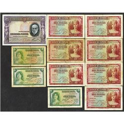 Banco de Espana. 1935-38 Issues.