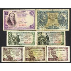 Banco de Espana. 1940-1946 dated issues.