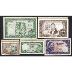 Banco de Espana. 1953-57 dated issues.