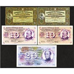 Banque Nationale Suisse. 1942-1965 Issues.