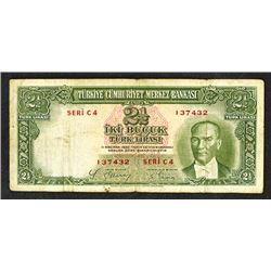 Central Bank of Turkey. 1937 ND Issue.