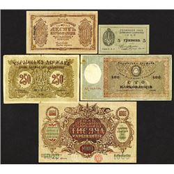 State Treasury Notes, 1918-1920, Group of 8 Issued Notes