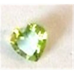 .90 CARAT GREEN PERIDOT GEMSTONE BEAUTIFUL HEART CUT & FACETED STONE!! GEMSTONE CAME OUT OF SAFE!!