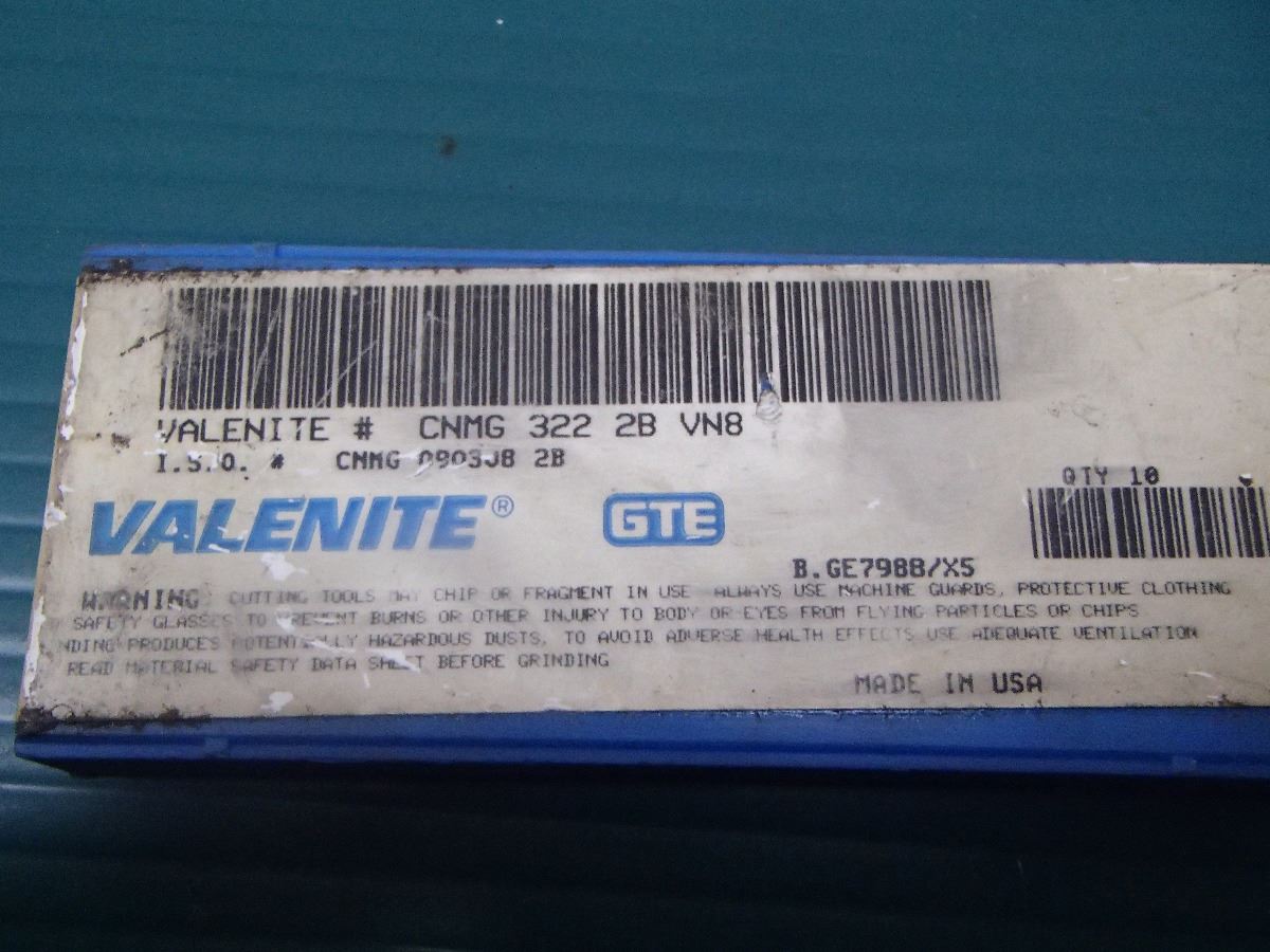 New Valenite Indexable Carbide Inserts, 10 Total BTM Industrial