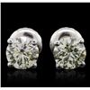 Image 1 : 14KT White Gold 1.00ctw Diamond Solitaire Earrings