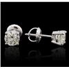 Image 2 : 14KT White Gold 1.00ctw Diamond Solitaire Earrings