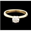 Image 1 : 14KT Yellow Gold 0.83ct Round Brilliant Cut Diamond Solitaire Ring