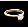 Image 2 : 14KT Yellow Gold 0.83ct Round Brilliant Cut Diamond Solitaire Ring