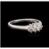 Image 1 : 14KT White Gold 0.30ctw Diamond Ring