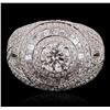 Image 2 : 18KT White Gold 2.97ctw Diamond Ring