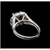 Image 3 : 4.25ct Black Diamond Ring - 14KT White Gold