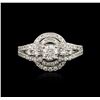 Image 2 : 14KT White Gold 1.16ctw Diamond Ring