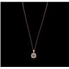 Image 2 : 14KT Rose Gold 1.76ct Tanzanite and Diamond Pendant With Chain