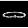 Image 2 : 18KT White Gold 9.04ctw Diamond Tennis Bracelet