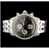 Image 1 : Breitling Stainless Steel 3.81ctw Diamond Men's Watch