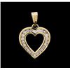 Image 1 : 1.00ct Diamond Heart Pendant - 14KT Yellow Gold