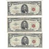 Image 1 : 1963 $5 Red Seal Bill Lot of 3