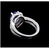 Image 3 : 1.97ct Tanzanite and Diamond Ring - 14KT White Gold