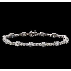 14KT White Gold 9.93ctw Diamond Tennis Bracelet