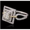 Image 1 : 18KT Two-Tone Gold 2.09ctw Diamond Ring