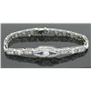 Image 5 : 0.46ctw Diamond and Sapphire Bracelet - 18KT White Gold