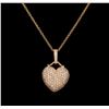 Image 1 : 1.93ctw Diamond Heart Pendant - 14KT Rose Gold