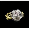 Image 2 : 24.78ctw White Topaz, Ruby and Sapphire Ring - 18KT Two-Tone Gold