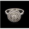 Image 1 : 0.89ctw Diamond Ring - 14KT White Gold