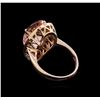 Image 3 : 8.46ct Morganite and Diamond Ring - 14KT Rose Gold