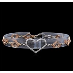 0.86ctw Diamond Bracelet - 14KT Two-Tone Gold