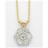 Image 1 : 2.35ctw Diamond Pendant With Chain - 14K Two-Tone Gold