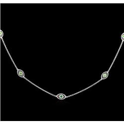 James Kurk 1.00ctw Tsavorite Necklace - 14KT White Gold