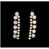 Image 1 : 3.34ctw Diamond Dangle Earrings - 14KT Yellow Gold