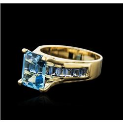 14KT Yellow Gold 4.54ctw Topaz Ring