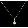 Image 2 : 1.49ctw Yellow Diamond Pendant With Chain - 14KT White Gold